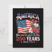 Amerika 250 Jaar Vlag Bloemstuk Kaart (Achterkant)