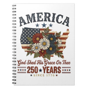 Amerika 250 Jaar Vlag Bloemstuk Notitieboek