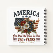 Amerika 250 Jaar Vlag Bloemstuk Notitieboek (Achterkant)