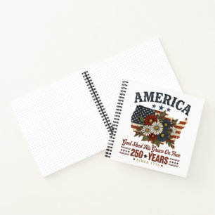 Amerika 250 Jaar Vlag Bloemstuk Notitieboek