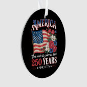 Amerika 250 Jaar Vlag Bloemstuk Ornament (voorkant)