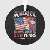 Amerika 250 Jaar Vlag Bloemstuk Ornament (achterkant)