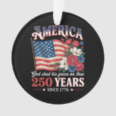 Amerika 250 Jaar Vlag Bloemstuk Ornament (voorkant)