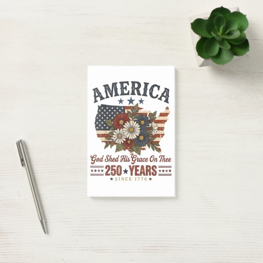 Amerika 250 Jaar Vlag Bloemstuk Post-it® Notes (Kantoor)