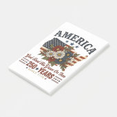 Amerika 250 Jaar Vlag Bloemstuk Post-it® Notes (Schuin)
