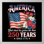 Amerika 250 Jaar Vlag Bloemstuk Poster (Voorkant)