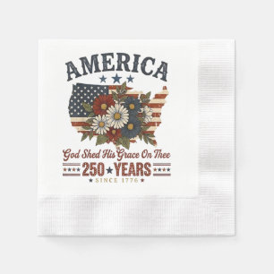 Amerika 250 Jaar Vlag Bloemstuk Servet