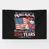 Amerika 250 Jaar Vlag Bloemstuk Spandoek (Horizontaal)