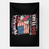 Amerika 250 Jaar Vlag Bloemstuk Spandoek (Verticaal)