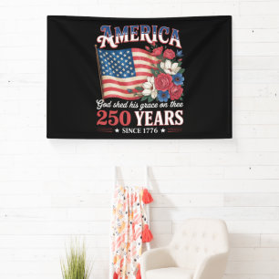 Amerika 250 Jaar Vlag Bloemstuk Spandoek