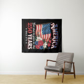 Amerika 250 Jaar Vlag Bloemstuk Wandkleed (In Situ (horizontaal))