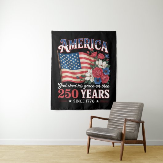 Amerika 250 Jaar Vlag Bloemstuk Wandkleed (In situ)