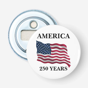 Amerika 250 Jaar Vlag Button Flesopener