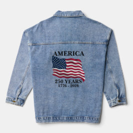 Amerika 250 Jaar Vlag Denim Jacket