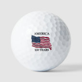 Amerika 250 Jaar Vlag Golfballen (Voorkant)