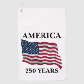 Amerika 250 Jaar Vlag Golfhanddoek (Voorkant)