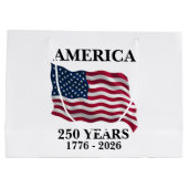 Amerika 250 Jaar Vlag Groot Cadeauzakje (Achterkant)