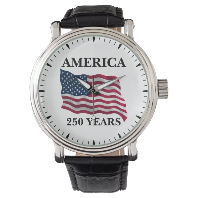 Amerika 250 Jaar Vlag Horloge (Voorkant)