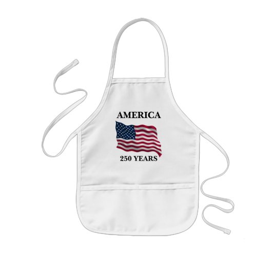 Amerika 250 Jaar Vlag Kinder Schort (Voorkant)