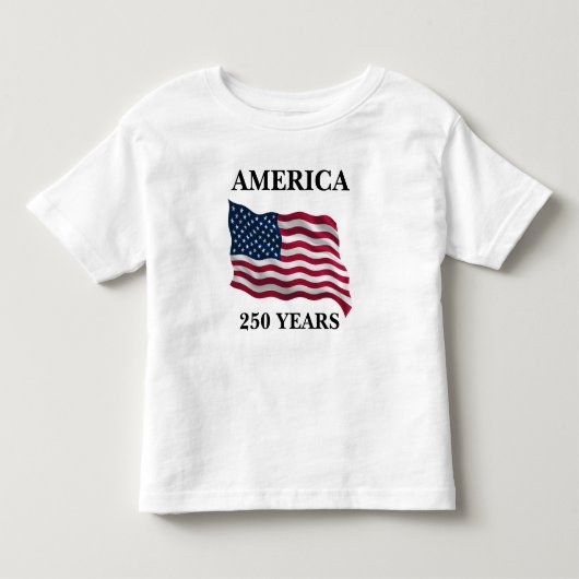 Amerika 250 Jaar Vlag Kinderen Kinder Shirts (Voorkant)