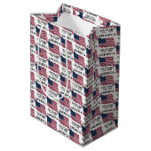 Amerika 250 Jaar Vlag Medium Cadeauzakje (Achterkant Gekanteld)