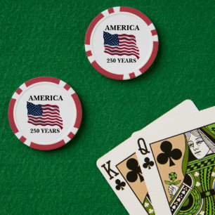 Amerika 250 Jaar Vlag Poker Chips