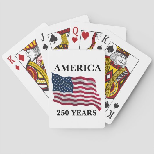 Amerika 250 Jaar Vlag Pokerkaarten (Achterkant)