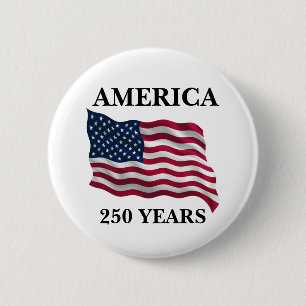 Amerika 250 Jaar Vlag Ronde Button 5,7 Cm