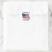 Amerika 250 Jaar Vlag Ronde Sticker (Tas)