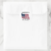 Amerika 250 Jaar Vlag Ronde Sticker (Tas)