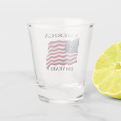 Amerika 250 Jaar Vlag Shot Glas (Achterkant)