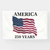 Amerika 250 Jaar Vlag Spandoek (Horizontaal)