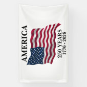 Amerika 250 Jaar Vlag Spandoek (Verticaal)