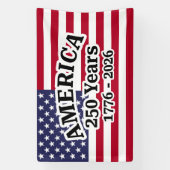 Amerika 250 Jaar Vlag Spandoek (Verticaal)