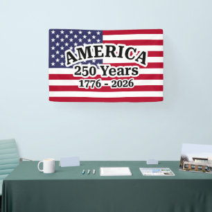 Amerika 250 Jaar Vlag Spandoek