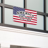 Amerika 250 Jaar Vlag Spandoek (Buitenkant Gebouw)