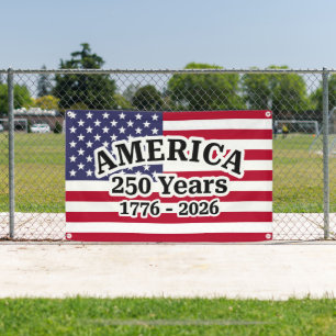 Amerika 250 Jaar Vlag Spandoek