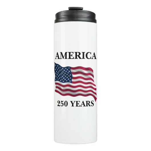 Amerika 250 Jaar Vlag Thermosbeker (Voorkant)