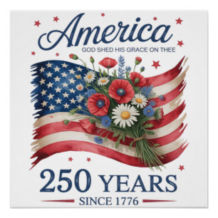 Amerika 250 Jaar Vrijheid 1776 2026 Perfect Poster