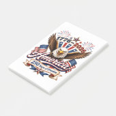 Amerika 250 Jaar Vrijheid Adelaar Post-it® Notes (Schuin)