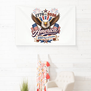 Amerika 250 Jaar Vrijheid Adelaar Spandoek