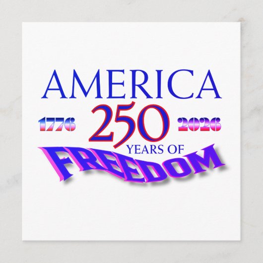 Amerika 250 jaar vrijheid kaart (Voorkant)