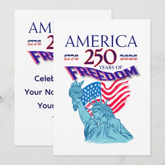 AMERIKA 250 JAAR VRIJHEID KAART (Voorkant / Achterkant)