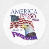 Amerika 250 jaar vrijheid labels (Design 1)
