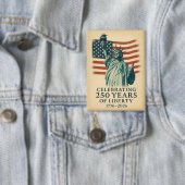 Amerika 250 Jaar Vrijheid Patriotistische Viering Button (Insitu)