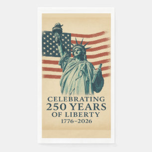 Amerika 250 Jaar Vrijheid Patriotistische Viering Servet
