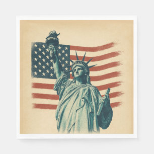 Amerika 250 Jaar Vrijheid Patriotistische Viering Servet