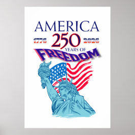 AMERIKA 250 JAAR VRIJHEID POSTER