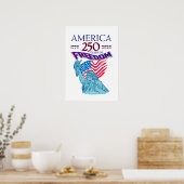 AMERIKA 250 JAAR VRIJHEID POSTER (Keuken)