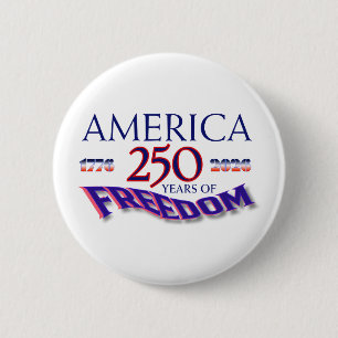 AMERIKA 250 JAAR VRIJHEID RONDE BUTTON 5,7 CM